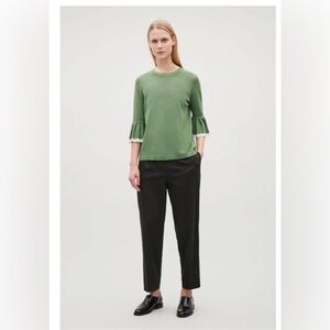 COS Knitted Top With Pleated Sleeves S